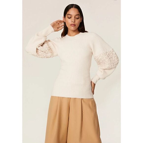 $445 Rebecca Taylor Sweater Womens Small Romantic Soft Feminine Whimsical Classy - Picture 1 of 15